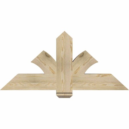 Ekena Millwork Redmond Rough Sawn Timber Gable Bracket, Douglas Fir, 48"W x 22"H x 6"D x 6"F, 11/12 Pitch GBW048X22X0606RED00RDF